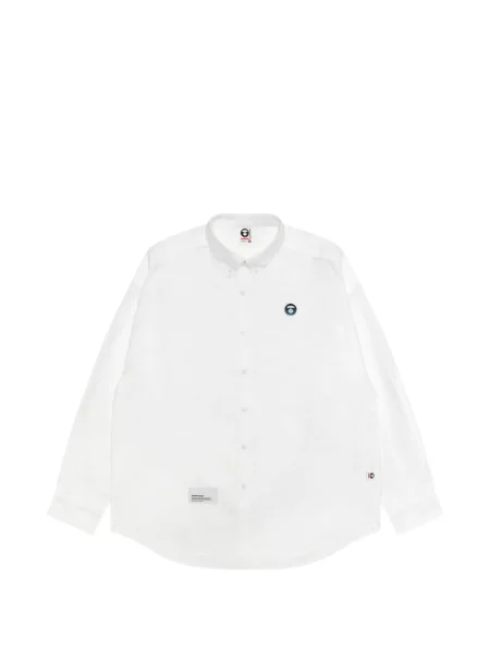 Cămașă Aape By A Bathing Ape cu autograf alb