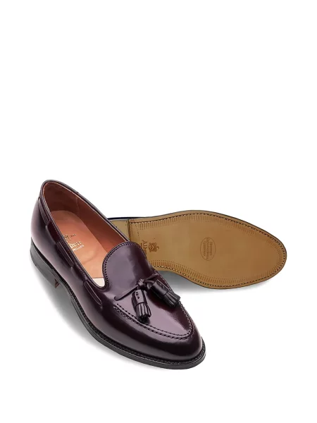 Pantofi loafer Alden din piele roșu