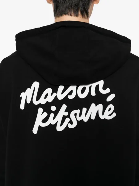 Hanorac cu glugă Maison Kitsune negru