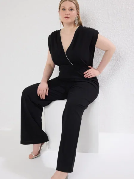 Trendyol Curve Salopeta negru