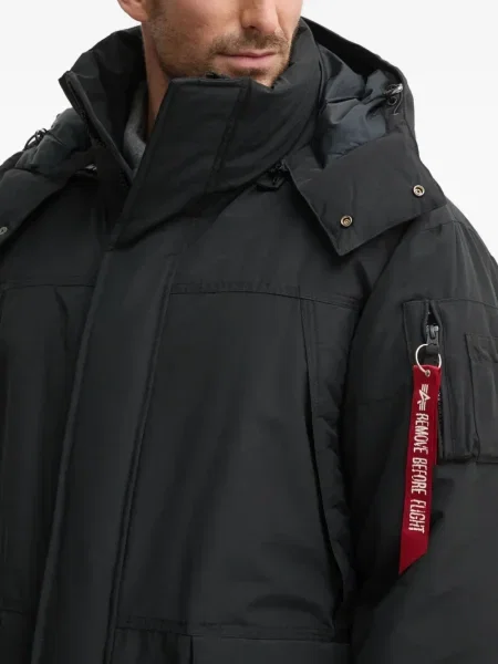 Geacă parka Alpha Industries cu glugă negru