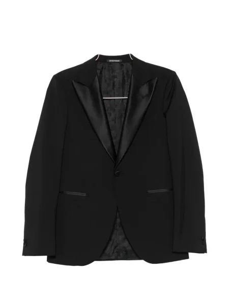 Costum Emporio Armani din satin cu rever negru