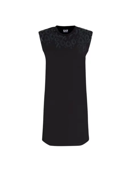 Sukienka Ea7 Emporio Armani ze stretchu czarna