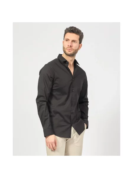 Koszula Armani Exchange popelinowa czarna