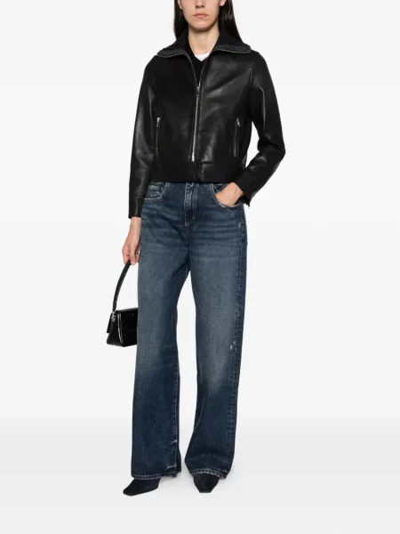 Gulerat geanta de piele The Jackie Leathers negru