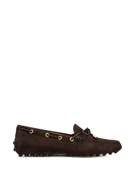Pantofi loafer Tod's din piele de căprioară maro