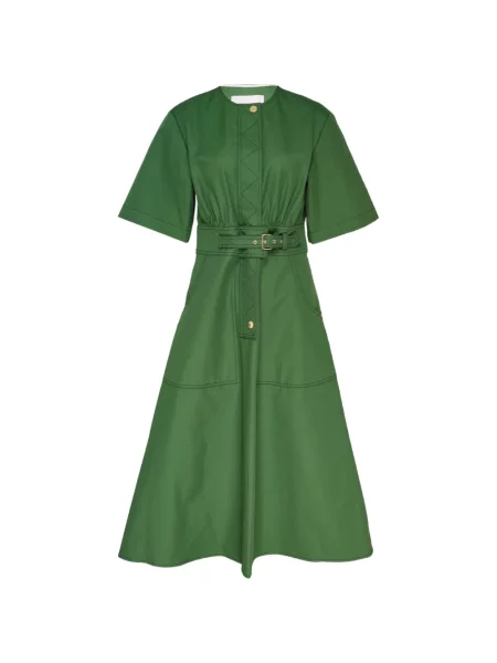 Scurt cu centură rochie midi Carolina Herrera verde