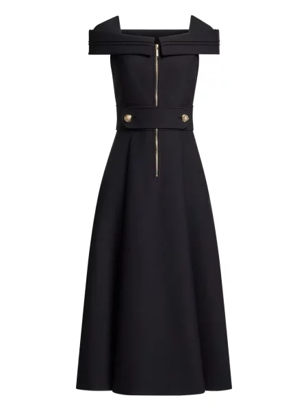 Rochie midi Elie Saab până la genunchi de costum negru