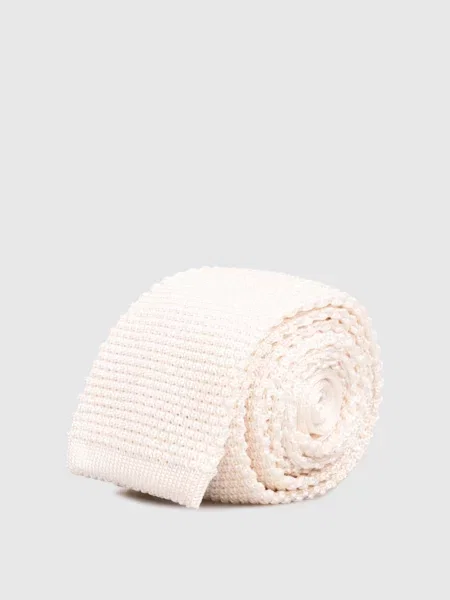 Краватка із шовку Brunello Cucinelli бежева