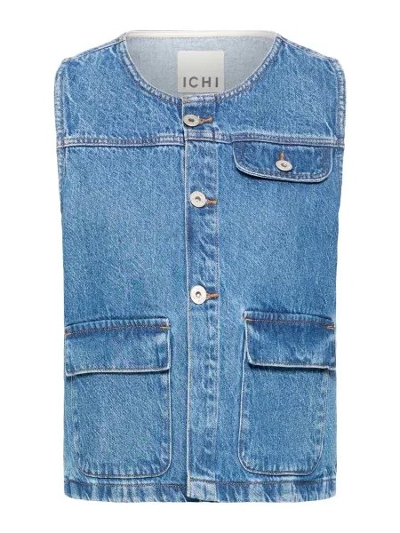 ICHI Vestă IHPAMILA denim albastru