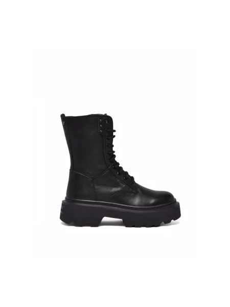 Buty do kostki Janet & Janet skórzane czarne