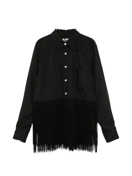 Cămașă Comme Des Garçons Black cu franjuri negru