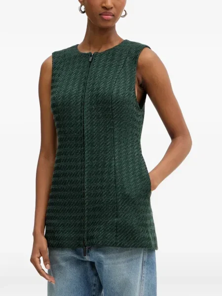 Top Armani Exchange w jodełkę zielony