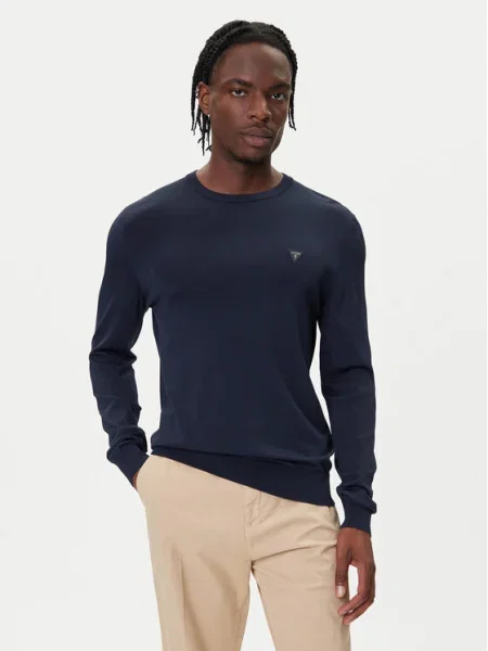 Guess Pulover Bleumarin albastru