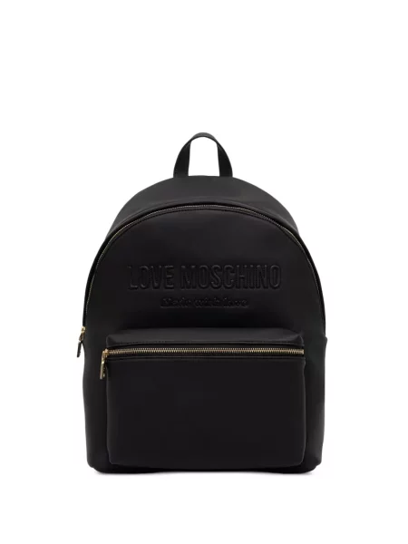 Rucsac Love Moschino cu autograf negru