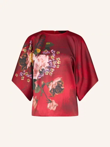 Ted Baker Saténová Košilová Halenka Otilee / tmavě žlutá / zelená červená