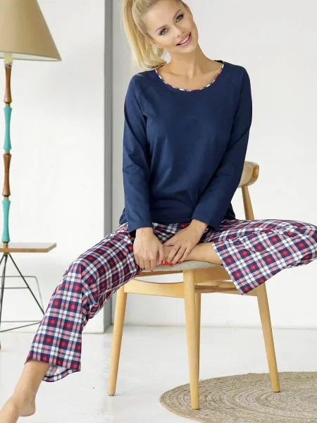 Женская пижама с клетчатыми штанами Pajamas BIANKA