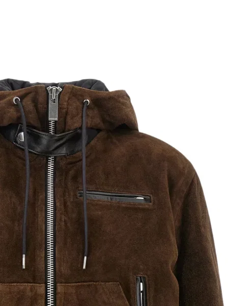 Geanta de piele Sacai maro