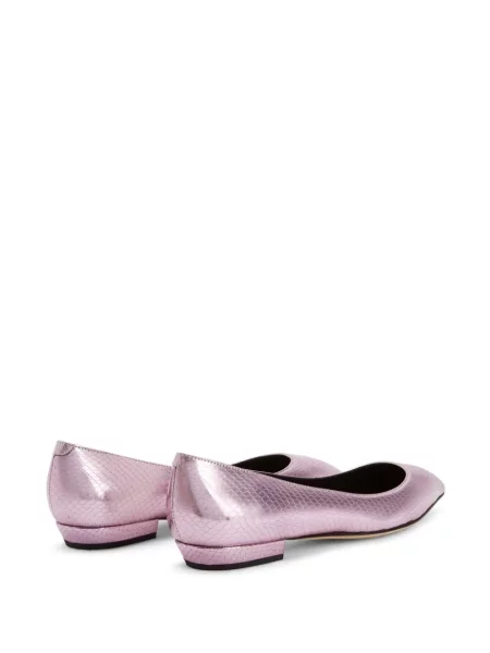 Balerini Giuseppe Zanotti din piele argintiu