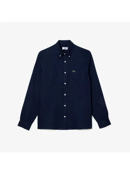 Lacoste Koszula Lniana granatowy