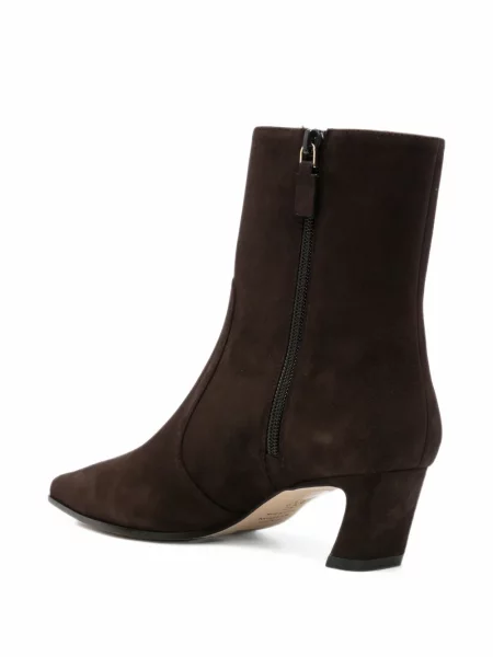 Cizme scurte Stuart Weitzman din piele de căprioară maro