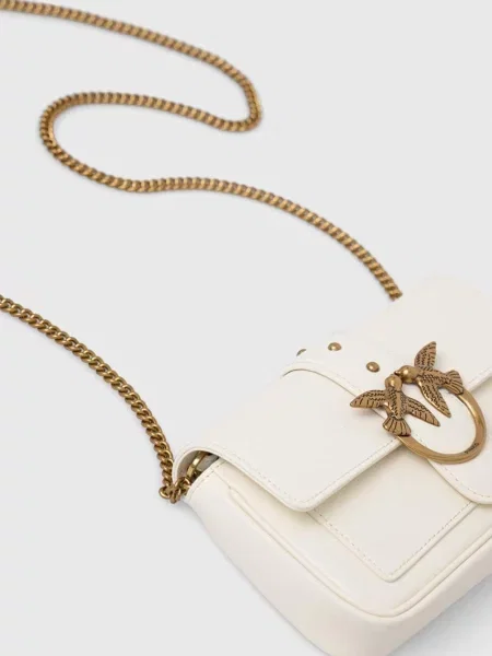 Шкіряна сумочка Pinko білий