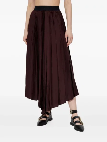 Fusta plisata Allsaints plisată roșu