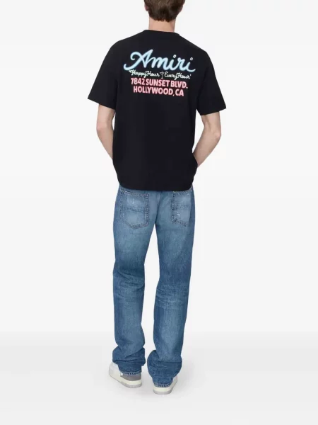 Džinsai Amiri su įbrėžimais mėlyna