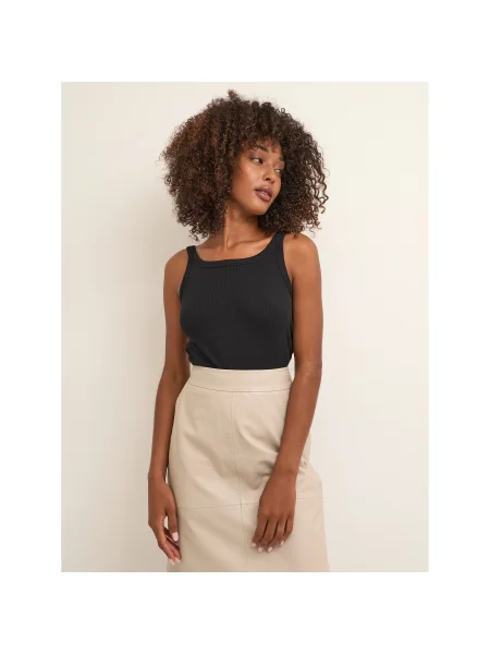 Kaffe Τοπ Carna Shaped Fit μαύρο