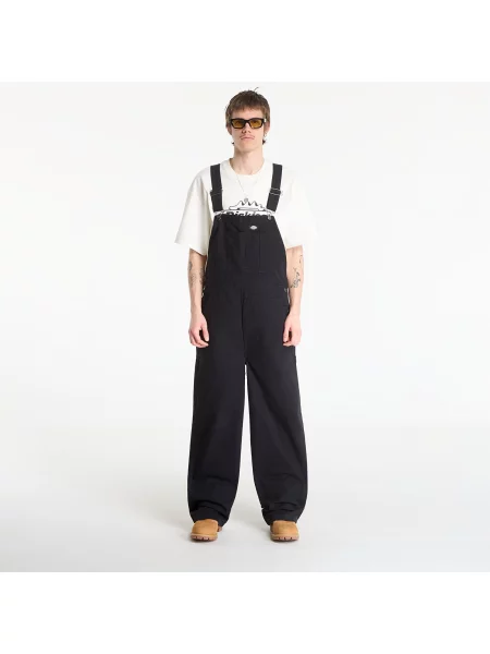 Džíny Dickies Loose Canvas Bib Black L černé