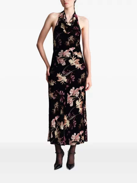 Rochie Cara Cara cu model floral cu imagine negru