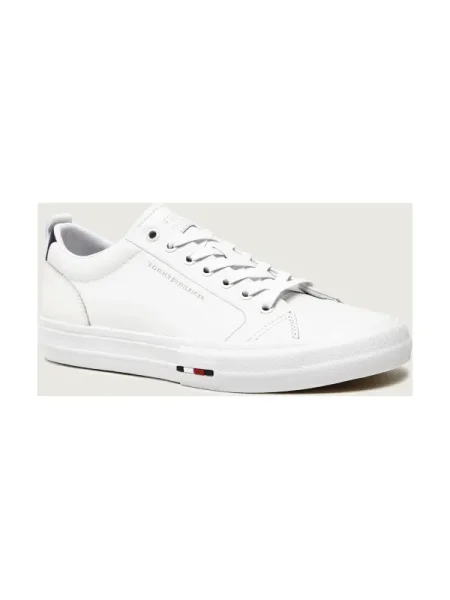 Sneakerși Tommy Hilfiger din piele alb