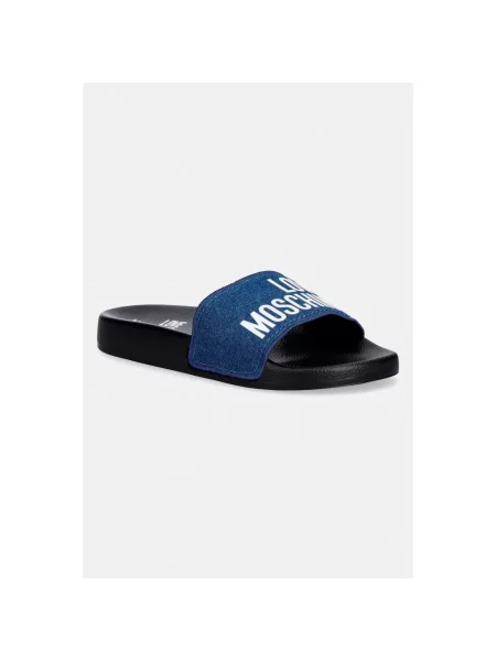Klapki Love Moschino niebieskie