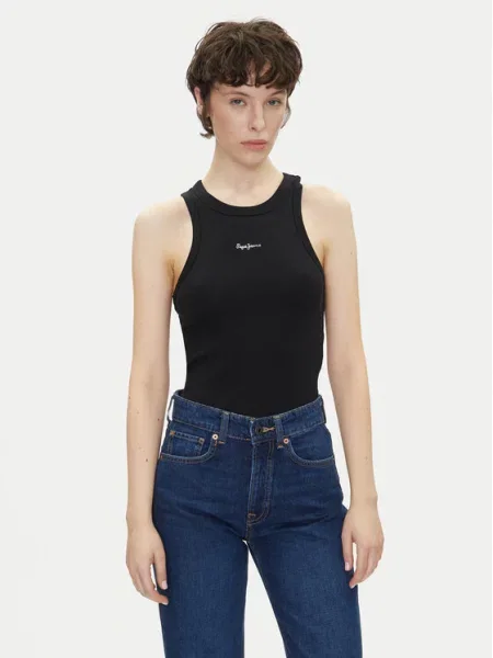 Pepe Jeans Top Marian Slim Fit črna