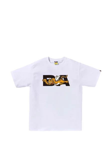 Tricou A Bathing Ape® cu dungi de tigru alb