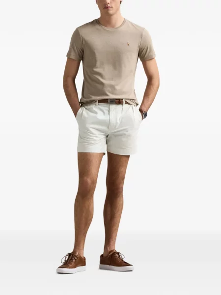 Tricou polo Polo Ralph Lauren cu glugă cu blană cu broderie roșu
