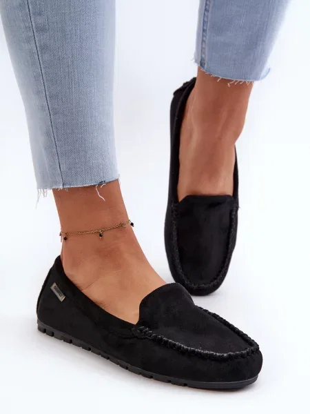 Pantofi loafer Kesi din piele de căprioară negru