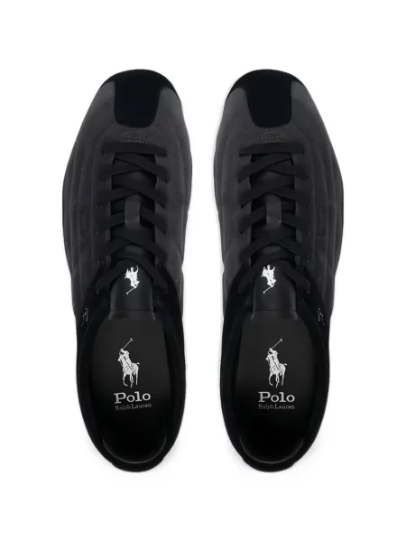 Καπιτονέ sneakers Polo Ralph Lauren σουέντ μαύρο