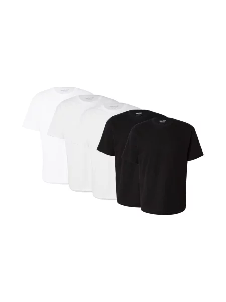 JACK & JONES Tricou negru murdar alb