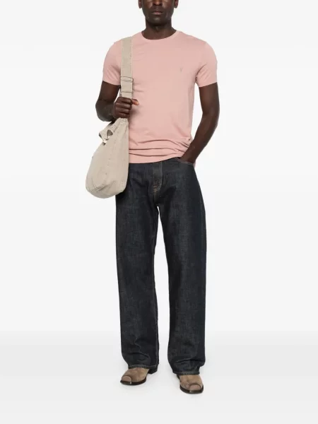 Tricou Allsaints cu broderie alb
