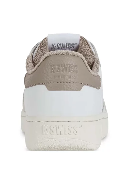 Sneakerși K-swiss cu șireturi din piele de căprioară alb