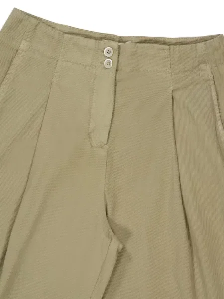 Pantaloni 120% Lino plisate verde