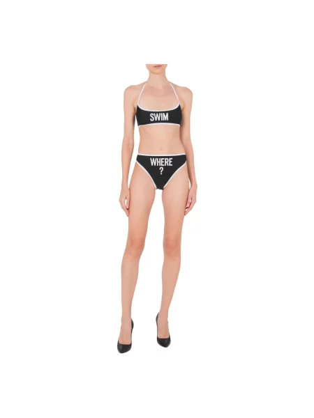 Strój kąpielowy Moschino z nadrukiem czarny