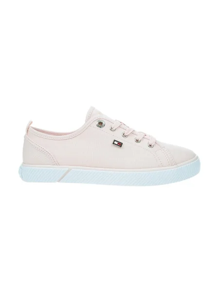Pantofi Tommy Hilfiger din canvas roz