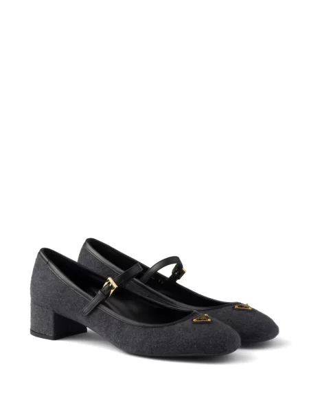 Pantofi cu toc Prada gri