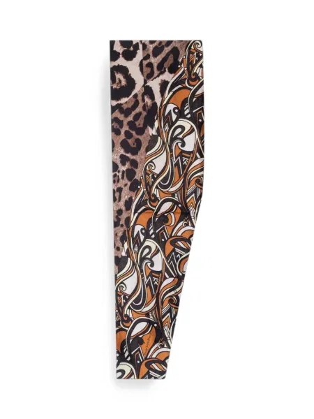 Fular Pierre-louis Mascia de mătase cu imagine cu model leopard
