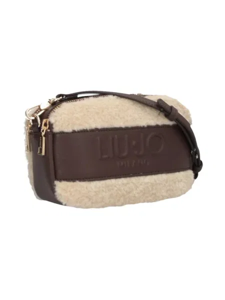 Torba na ramię z futerkiem Liu Jo White brązowa