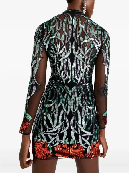 Rochie mini Temperley London cu paiete negru