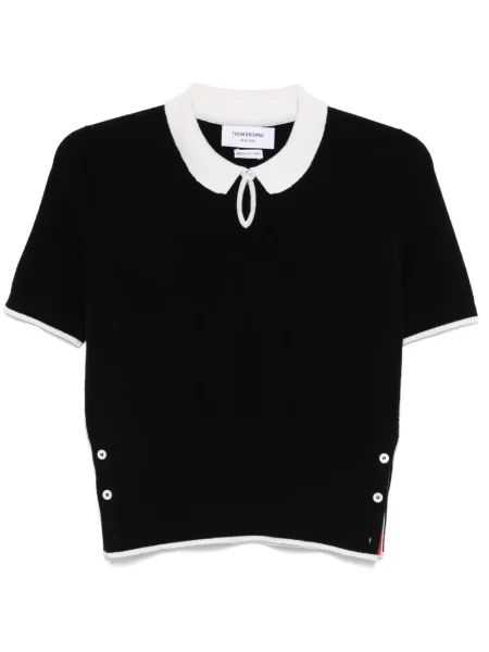 Polo Thom Browne din cașmir negru