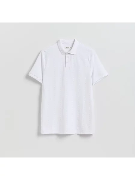 Reserved Polokošile střihu slim bílá